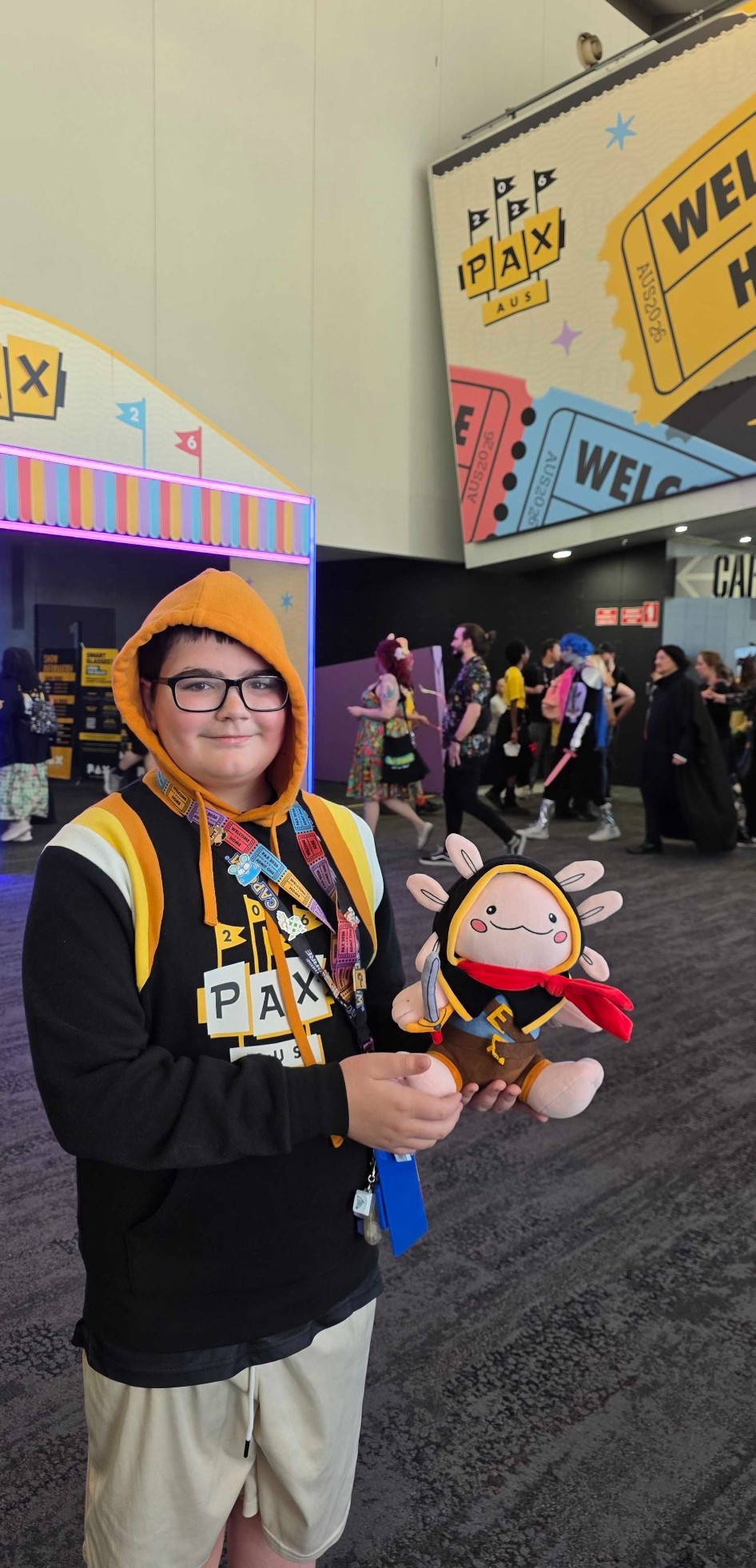 Blake exploring the PAX show floor